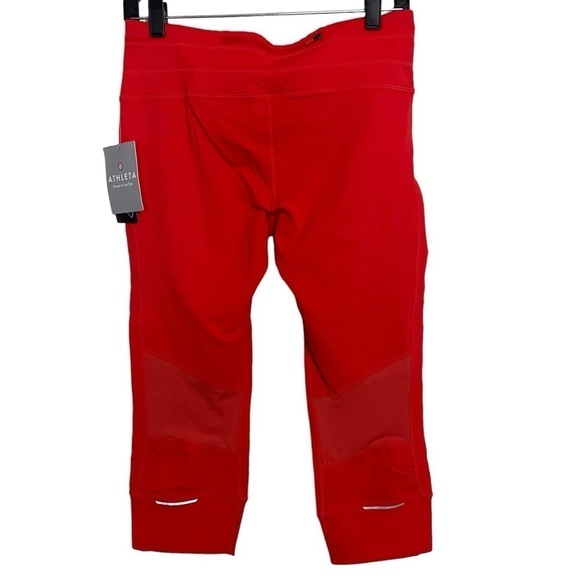 Athleta NWT Orange Relay Capri Leggings Size M - Picture 6 of 9